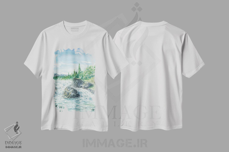 تیشرت طرح دار پارک ملی لیک کلارک، مدیوم اثر آلکسی دیمیتریویچ شمیروف | فروشگاه ایماژ