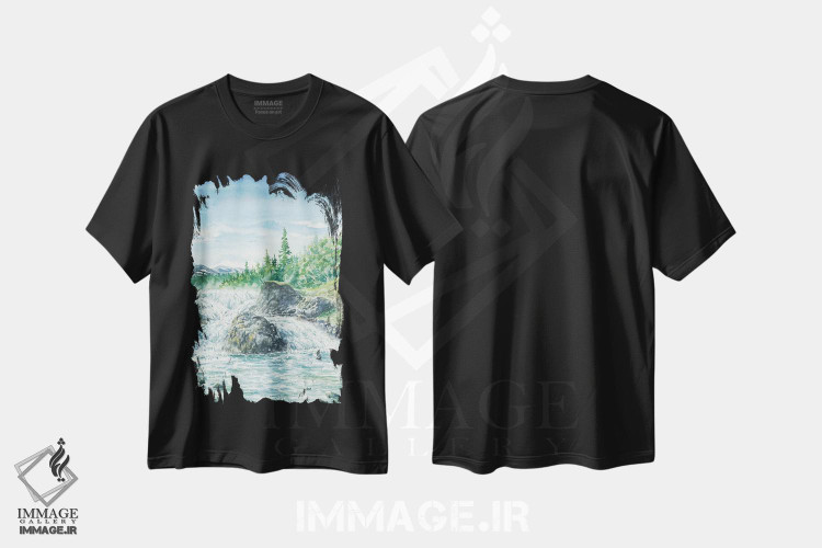 تیشرت طرح دار پارک ملی لیک کلارک، مدیوم اثر آلکسی دیمیتریویچ شمیروف | immage.ir