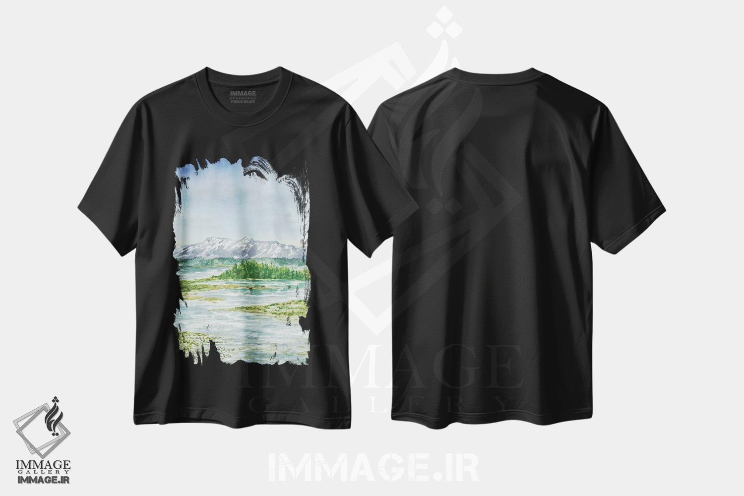 تیشرت طرح دار پارک ملی کاتمای، مدیوم اثر آلکسی دیمیتریویچ شمیروف | فروشگاه ایماژ