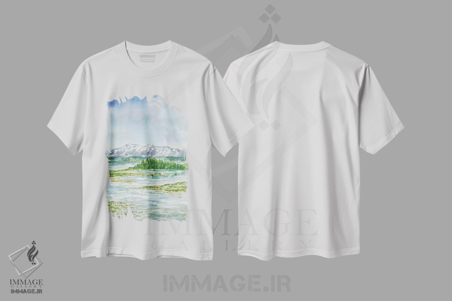 تیشرت طرح دار پارک ملی کاتمای، مدیوم اثر آلکسی دیمیتریویچ شمیروف | immage.ir
