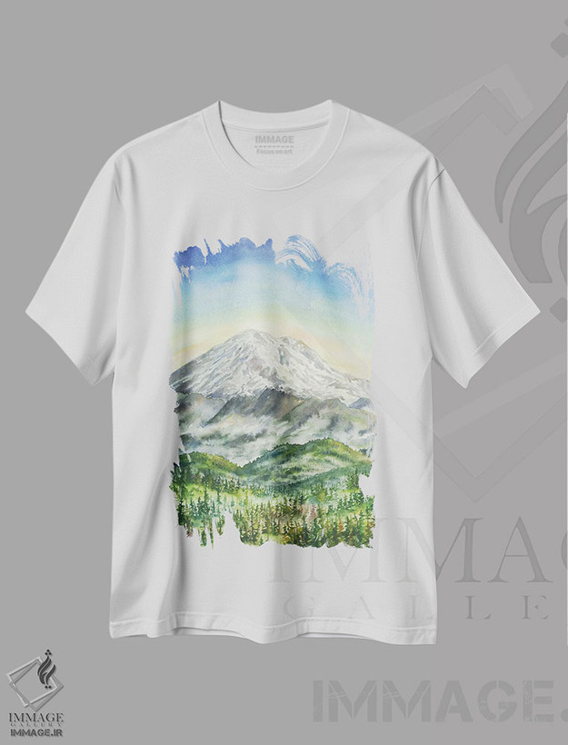 تیشرت طرح دار پارک ملی کوه رینیر، مدیوم اثر آلکسی دیمیتریویچ شمیروف | فروشگاه ایماژ