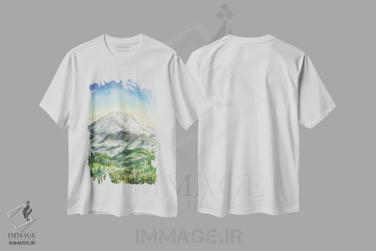 تیشرت طرح دار پارک ملی کوه رینیر، مدیوم اثر آلکسی دیمیتریویچ شمیروف | فروشگاه ایماژ