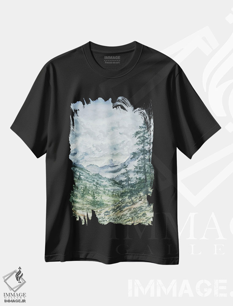 تیشرت طرح دار پارک ملی کاسکید شمالی، مدیوم اثر آلکسی دیمیتریویچ شمیروف | immage.ir