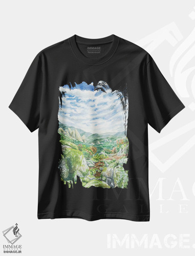 تیشرت طرح دار پارک ملی پیناکلز، مدیوم اثر آلکسی دیمیتریویچ شمیروف | فروشگاه ایماژ