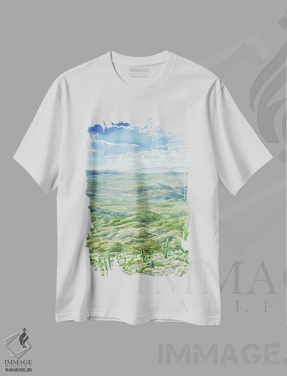 تیشرت طرح دار پارک ملی ساگوارو، مدیوم اثر آلکسی دیمیتریویچ شمیروف | فروشگاه ایماژ