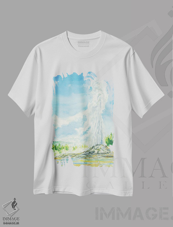 تیشرت طرح دار پارک ملی یلوستون اثر آلکسی دیمیتریویچ شمیروف | فروشگاه ایماژ