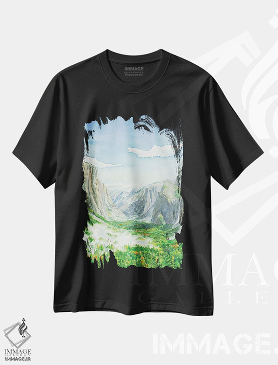 تیشرت طرح دار پارک ملی یوسمیتی، مدیوم اثر آلکسی دیمیتریویچ شمیروف | فروشگاه ایماژ