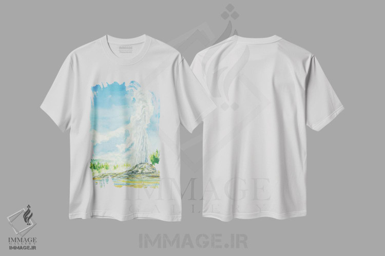 تیشرت طرح دار پارک ملی یلوستون اثر آلکسی دیمیتریویچ شمیروف | فروشگاه ایماژ