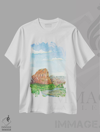 تیشرت طرح دار پارک ملی زایون، مدیوم اثر آلکسی دیمیتریویچ شمیروف | فروشگاه ایماژ