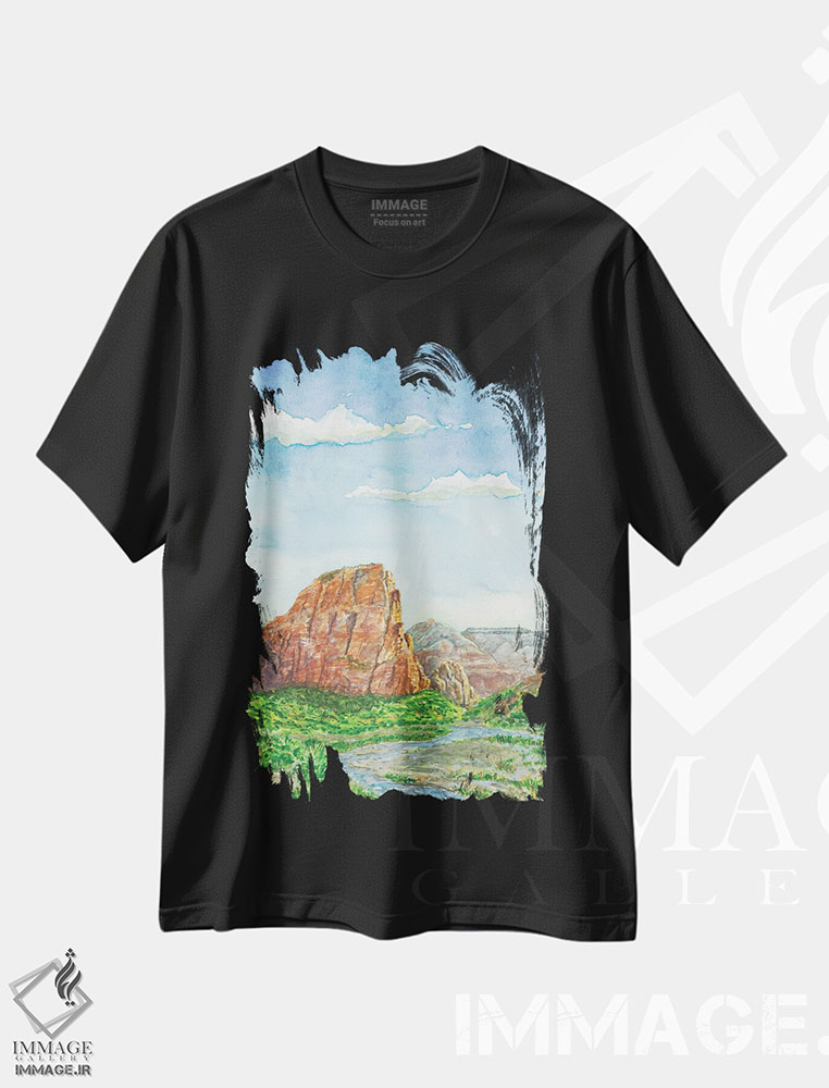 تیشرت طرح دار پارک ملی زایون، مدیوم اثر آلکسی دیمیتریویچ شمیروف | immage.ir