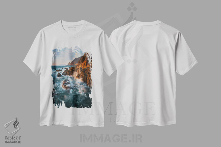 تیشرت طرح دار ظرافت ساحلی، مدیوم اثر الکساندر اسلاوتسکی | فروشگاه ایماژ