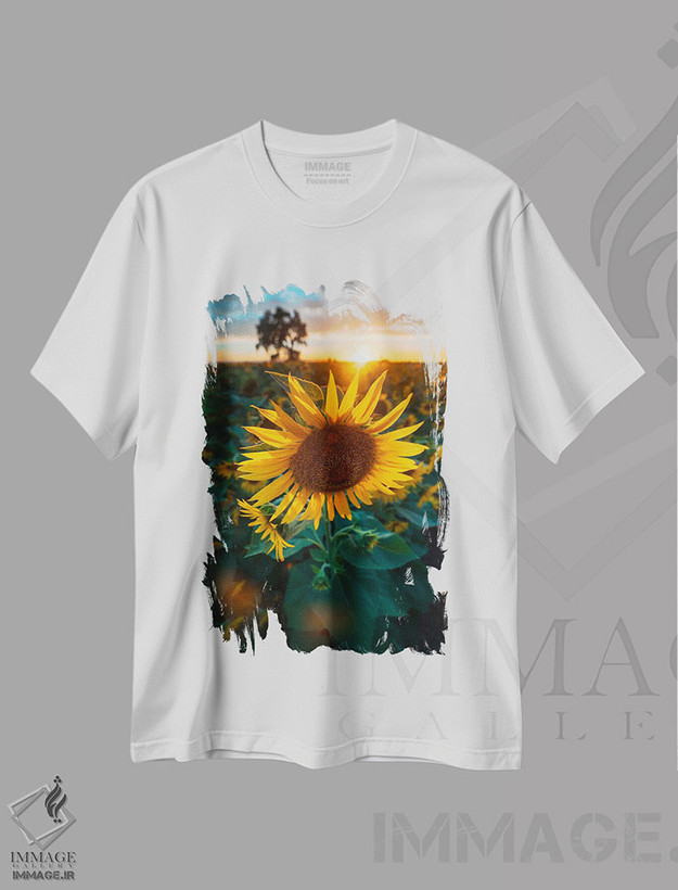 تیشرت طرح دار سمفونی آفتابگردان، مدیوم اثر الکساندر اسلاوتسکی | فروشگاه ایماژ