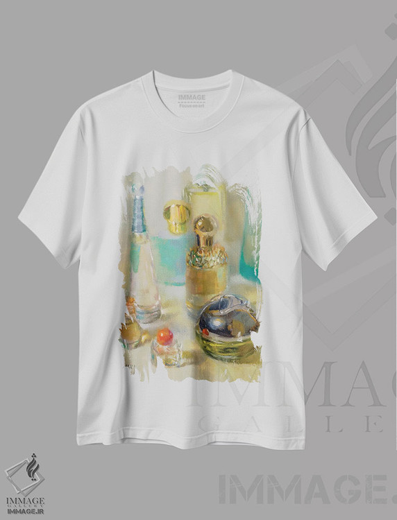 تیشرت طرح دار جوهره، هنر فاخر معاصر اثر الکس کلی | immage.ir