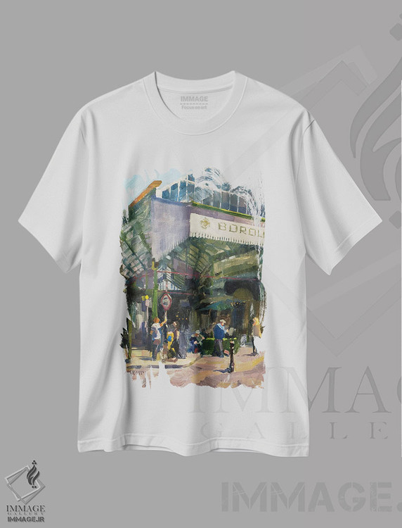 تیشرت طرح دار بازار برو، هنر فاخر معاصر اثر الکس کلی | فروشگاه ایماژ