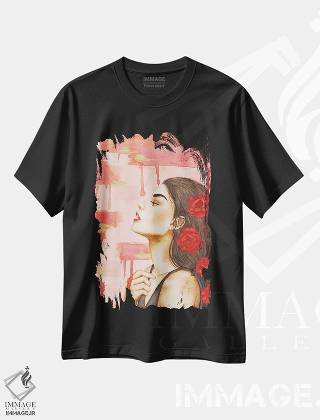 تیشرت طرح دار بی نفس، مدیوم اثر آمایا | فروشگاه ایماژ