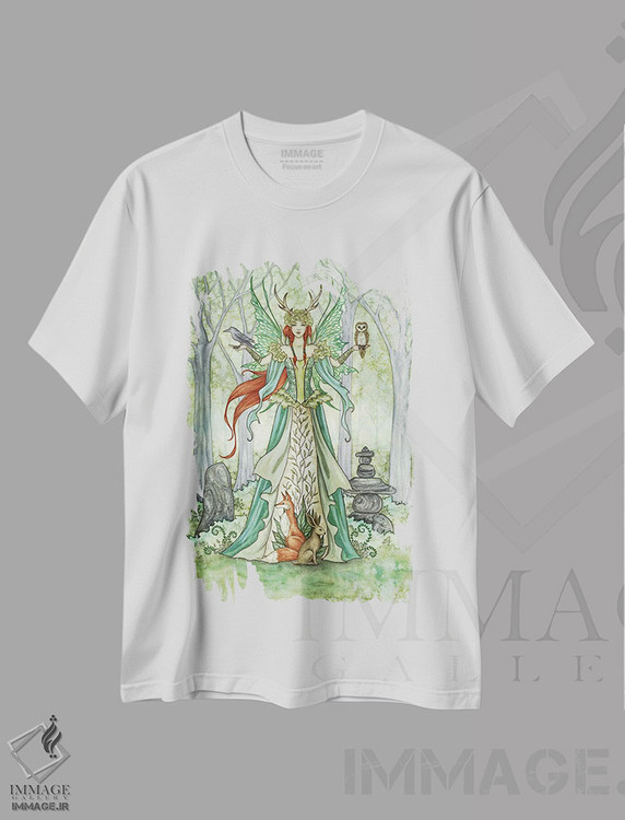تیشرت طرح دار سرپرست، دست نقاشی و طراحی دستی اثر امی براون | immage.ir