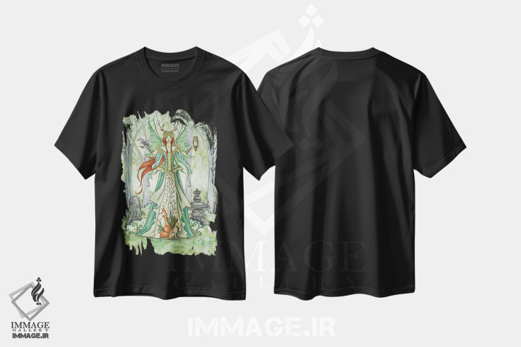 تیشرت طرح دار سرپرست، دست نقاشی و طراحی دستی اثر امی براون | فروشگاه ایماژ
