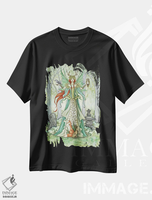 تیشرت طرح دار سرپرست، دست نقاشی و طراحی دستی اثر امی براون | فروشگاه ایماژ