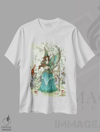 تیشرت طرح دار گردهمایی جنگلی، دست نقاشی و طراحی دستی اثر امی براون | فروشگاه ایماژ