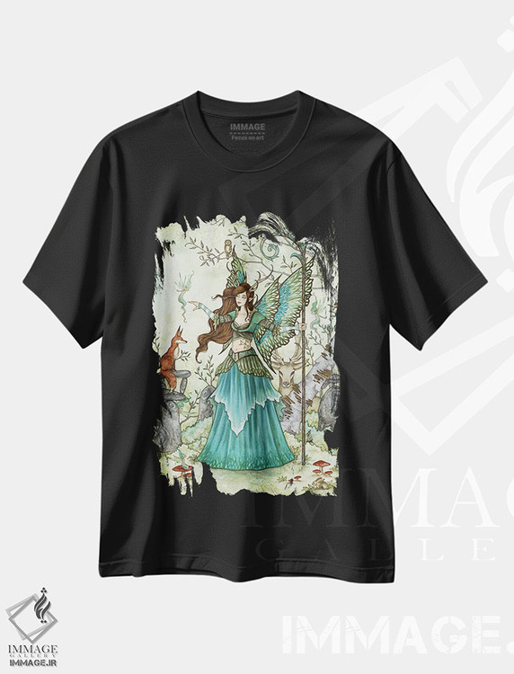 تیشرت طرح دار گردهمایی جنگلی، دست نقاشی و طراحی دستی اثر امی براون | immage.ir