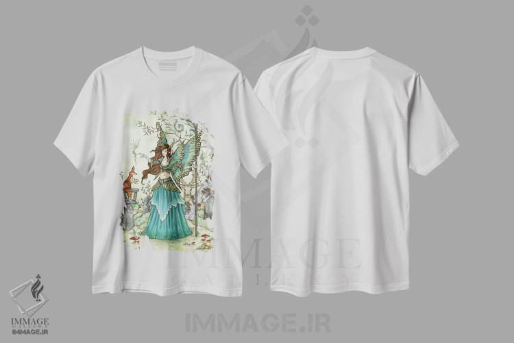 تیشرت طرح دار گردهمایی جنگلی، دست نقاشی و طراحی دستی اثر امی براون | فروشگاه ایماژ