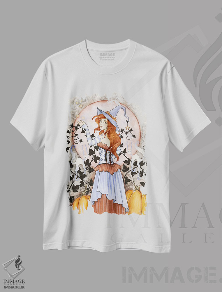 تیشرت طرح دار یه کم حقه و جادو، دکوراسیون جایگزین اثر امی براون | فروشگاه ایماژ