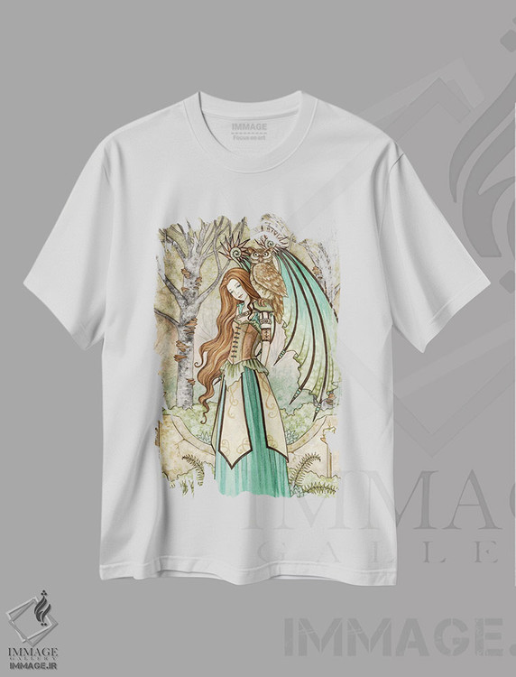 تیشرت طرح دار باغ خرد، دکوراسیون جایگزین اثر امی براون | فروشگاه ایماژ