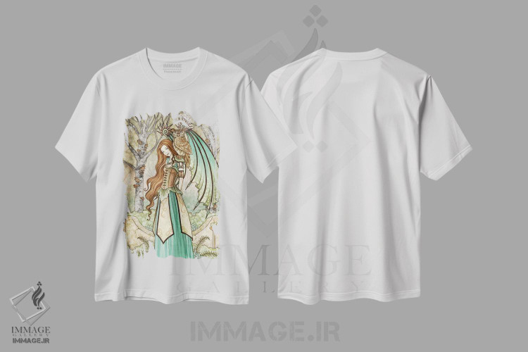 تیشرت طرح دار باغ خرد، دکوراسیون جایگزین اثر امی براون | فروشگاه ایماژ