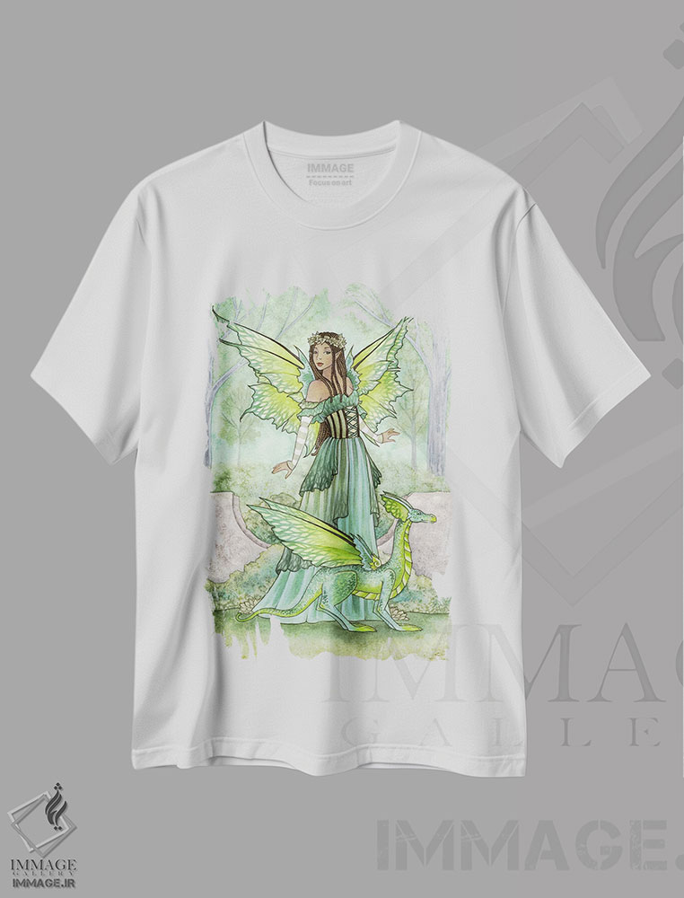 تیشرت طرح دار گوهر جنگل، دکوراسیون جایگزین اثر امی براون | فروشگاه ایماژ