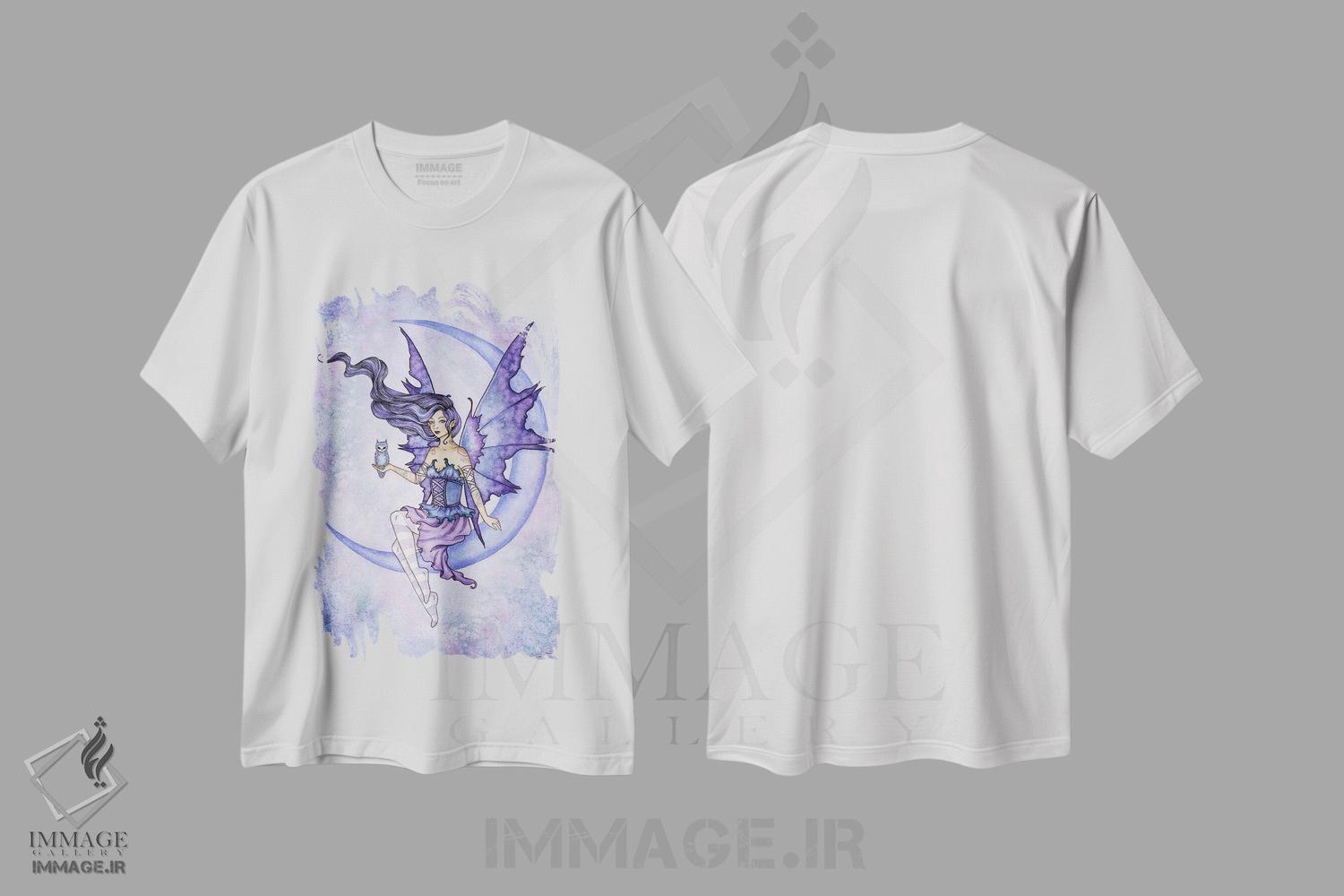 تیشرت طرح دار جغد ماه، دکوراسیون جایگزین اثر امی براون | فروشگاه ایماژ