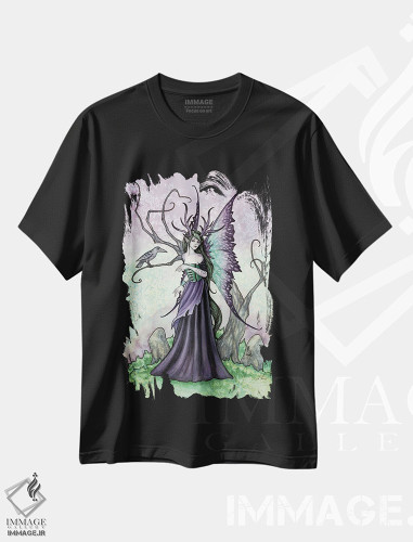تیشرت طرح دار رازهای زاغ، دکوراسیون جایگزین اثر امی براون | فروشگاه ایماژ