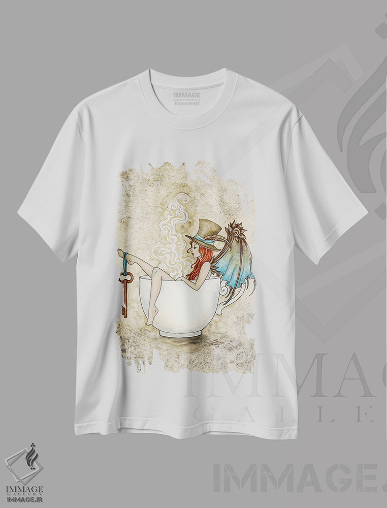 تیشرت طرح دار حمام بخار، دکوراسیون جایگزین اثر امی براون | فروشگاه ایماژ