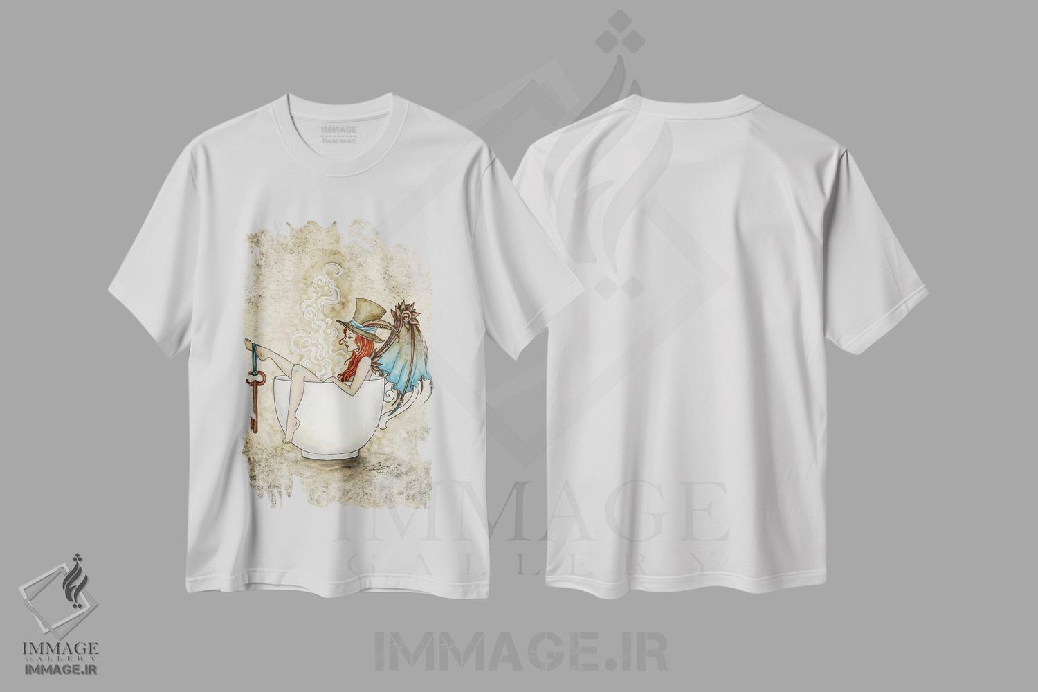 تیشرت طرح دار حمام بخار، دکوراسیون جایگزین اثر امی براون | فروشگاه ایماژ
