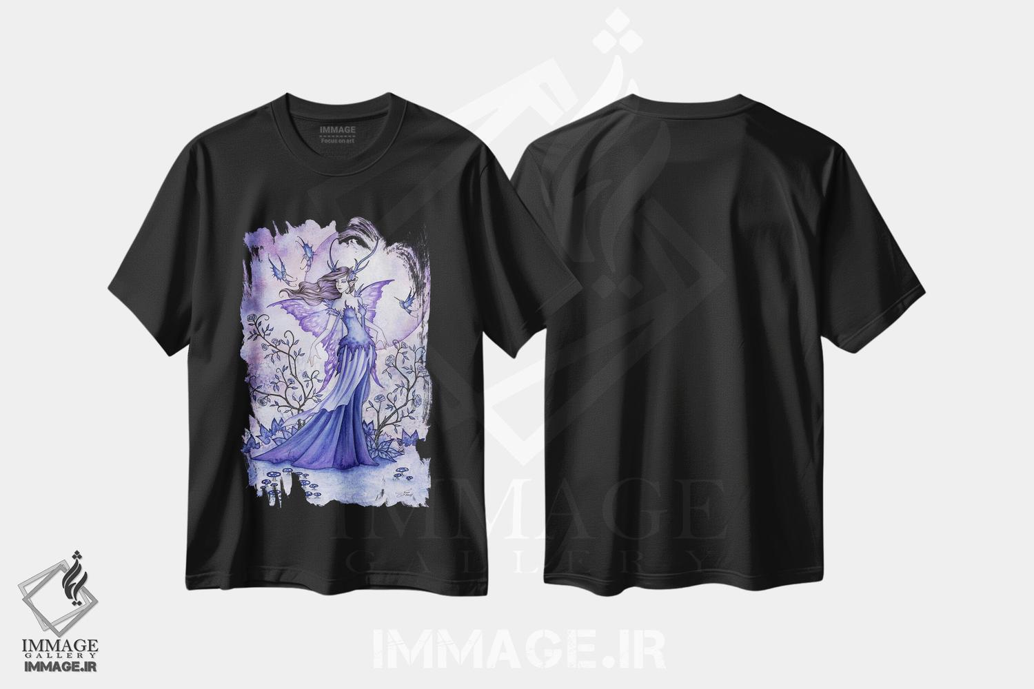 تیشرت طرح دار باغ شبانه، دکوراسیون جایگزین اثر امی براون | فروشگاه ایماژ