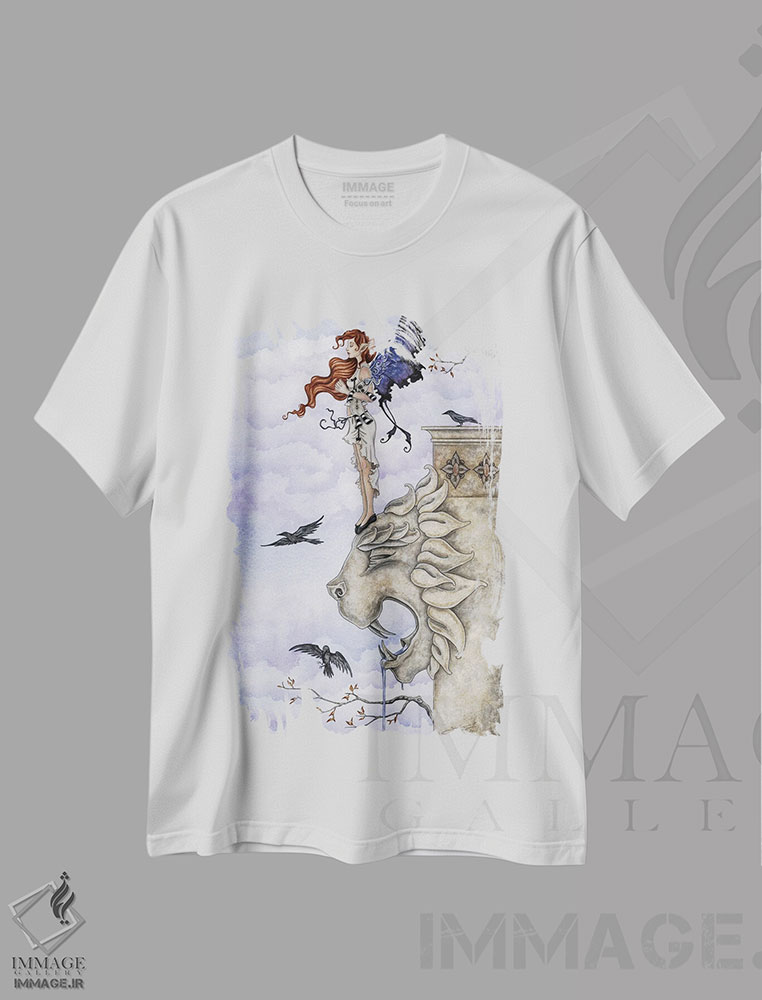 تیشرت طرح دار انتظار، دکوراسیون جایگزین اثر امی براون | فروشگاه ایماژ