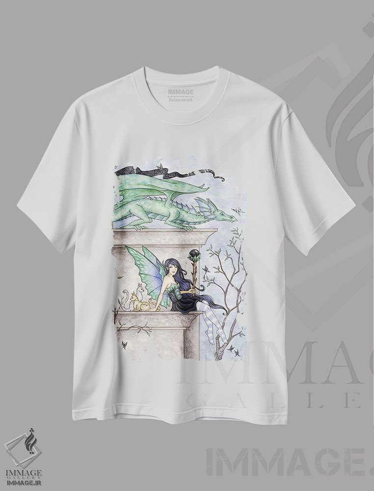 تیشرت طرح دار ناظران باد، دکوراسیون جایگزین اثر امی براون | فروشگاه ایماژ