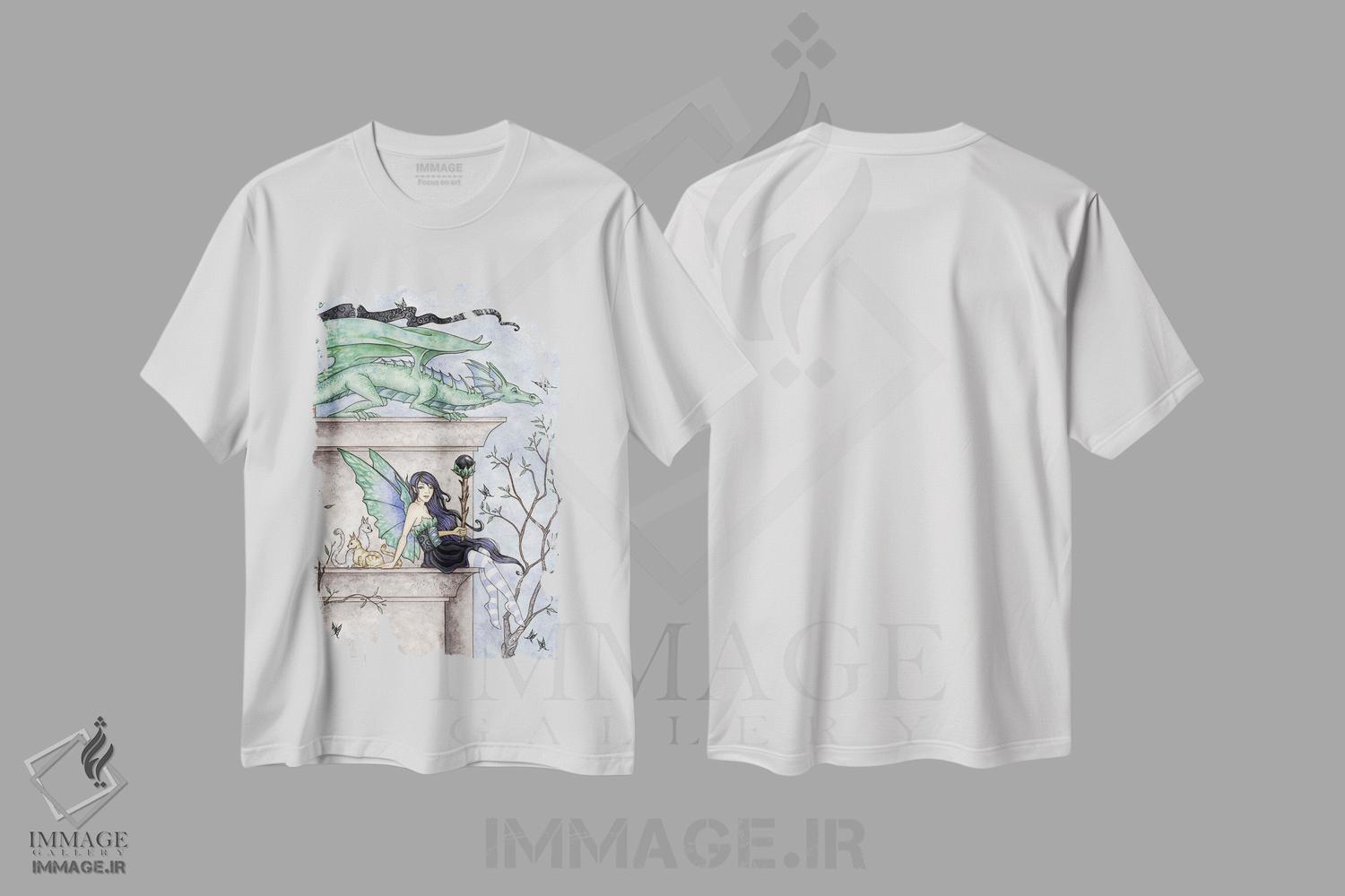 تیشرت طرح دار ناظران باد، دکوراسیون جایگزین اثر امی براون | فروشگاه ایماژ