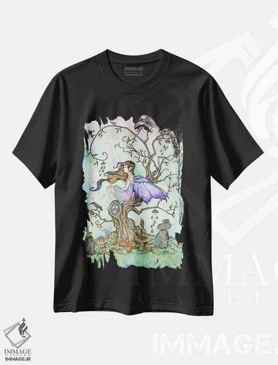 تیشرت طرح دار زنگ های بادی، دکوراسیون جایگزین اثر امی براون | فروشگاه ایماژ