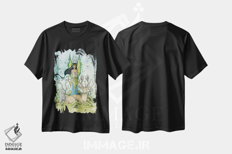 تیشرت طرح دار داستان هایی بر باد، مدیوم اثر امی براون | فروشگاه ایماژ