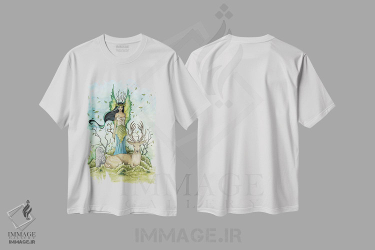تیشرت طرح دار داستان هایی بر باد، مدیوم اثر امی براون | immage.ir