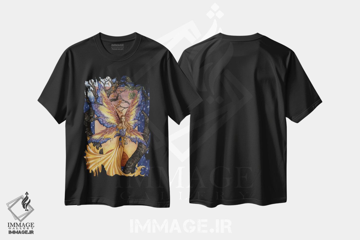 تیشرت طرح دار زمان می گذرد، مدیوم اثر امی براون | فروشگاه ایماژ