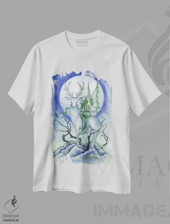 تیشرت طرح دار گرگ ومیش، مدیوم اثر امی براون | فروشگاه ایماژ