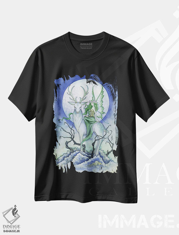 تیشرت طرح دار گرگ ومیش، مدیوم اثر امی براون | immage.ir