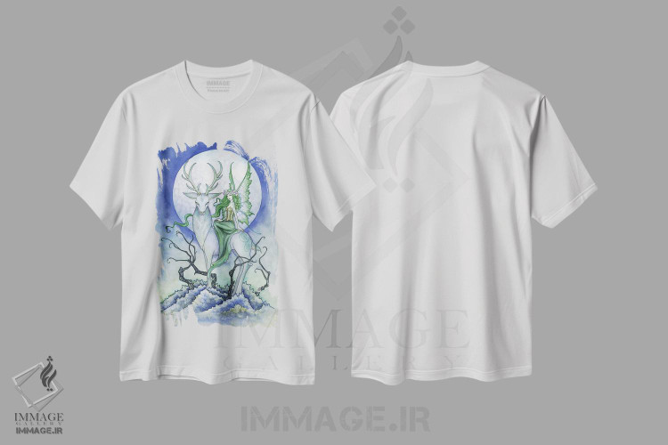 تیشرت طرح دار گرگ ومیش، مدیوم اثر امی براون | فروشگاه ایماژ