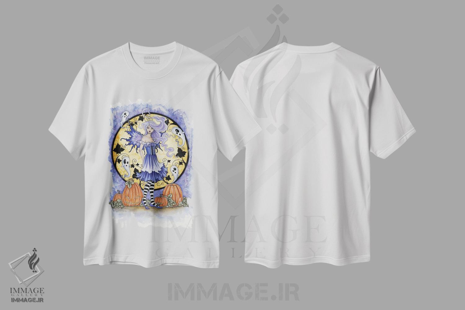 تیشرت طرح دار کدو تنبل زار تسخیرشده، مدیوم اثر امی براون | فروشگاه ایماژ