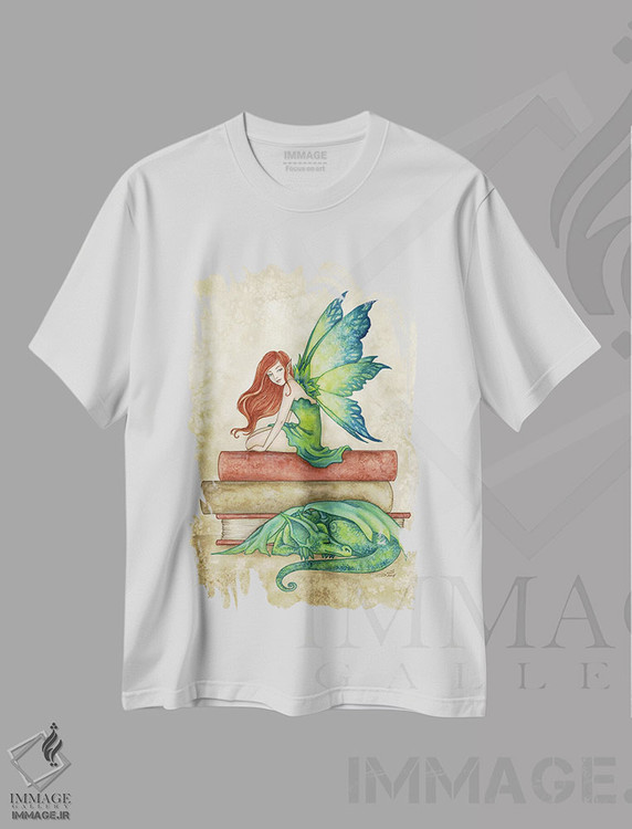 تیشرت طرح دار قصه های شب، دست نقاشی و طراحی دستی اثر امی براون | immage.ir