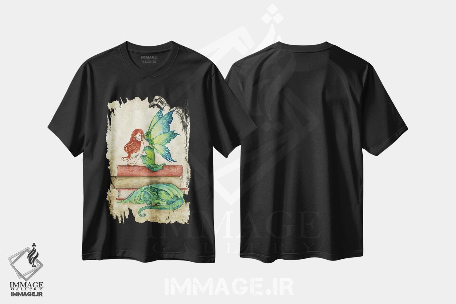 تیشرت طرح دار قصه های شب، دست نقاشی و طراحی دستی اثر امی براون | فروشگاه ایماژ