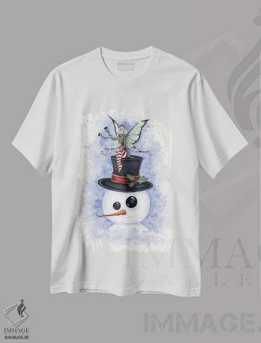 تیشرت طرح دار دوستان یخی، دکور تعطیلات اثر امی براون | فروشگاه ایماژ