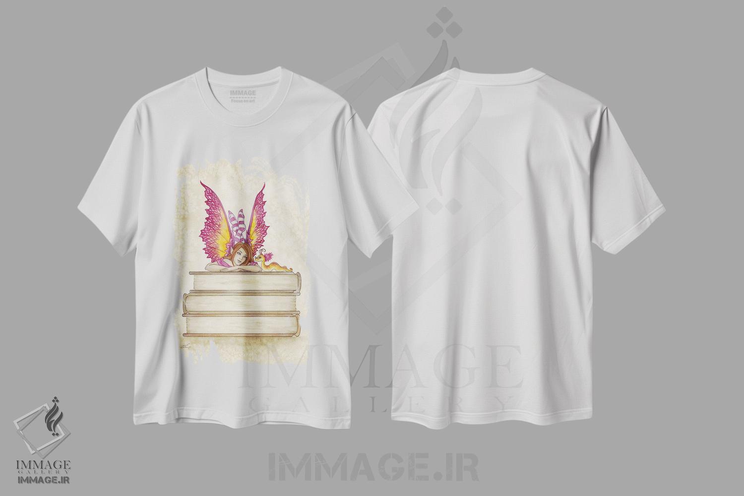 تیشرت طرح دار باشگاه کتاب II، دست نقاشی و طراحی دستی اثر امی براون | immage.ir