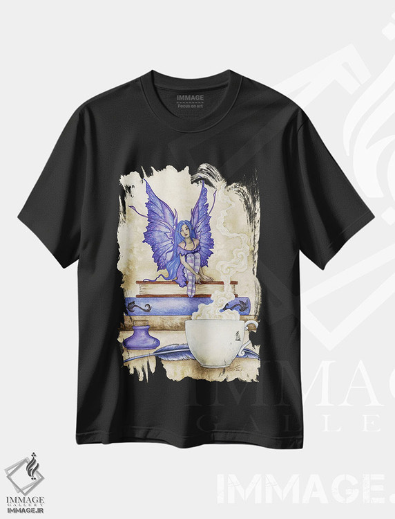 تیشرت طرح دار کتاب خوان II، دست نقاشی و طراحی دستی اثر امی براون | immage.ir